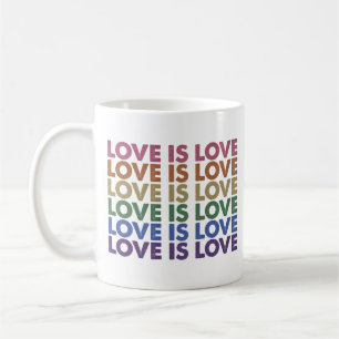 Love Is Love Gay Pride LGBT Ally Rainbow LGBTQ Coffee Mug