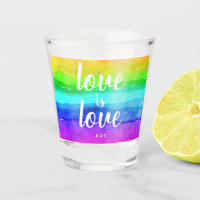 Love is Love Gay Pride Monogram Rainbow Watercolor