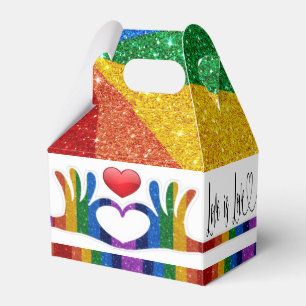Love is Love Hands and Heart Favour Box