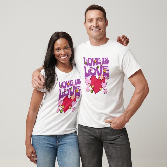 Love is Love Hippie Retro T-Shirt (Unisex)