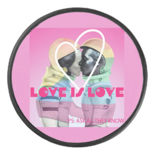 Love is Love. Hockey Puck