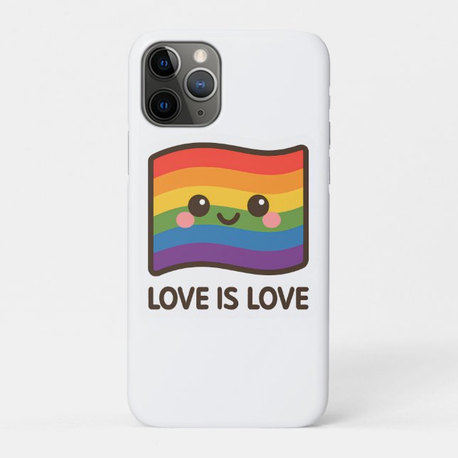 Love is Love – Kawaii Rainbow Design Case-Mate iPhone Case (Back)