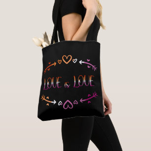 Love is Love Lesbian Pride Month Tote Bag