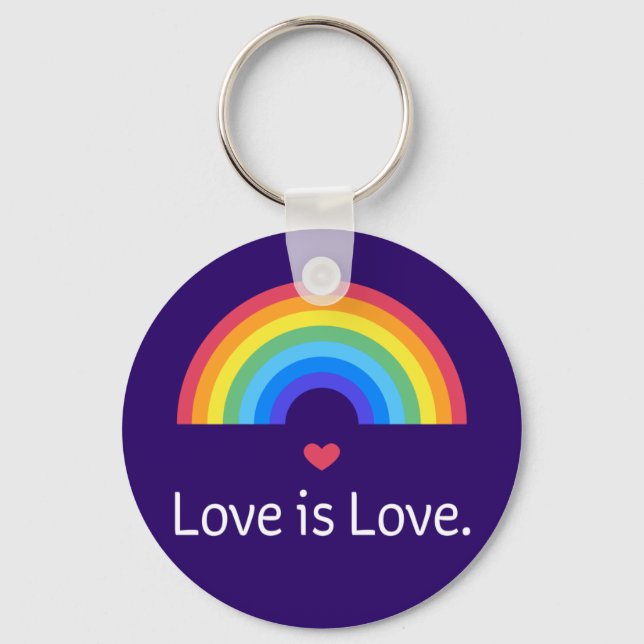Love is love. LGBT+PRIDE. Queer.      Key Ring (Front)