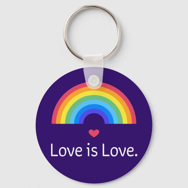 Love is love. LGBT+PRIDE. Queer.      Key Ring (Front)