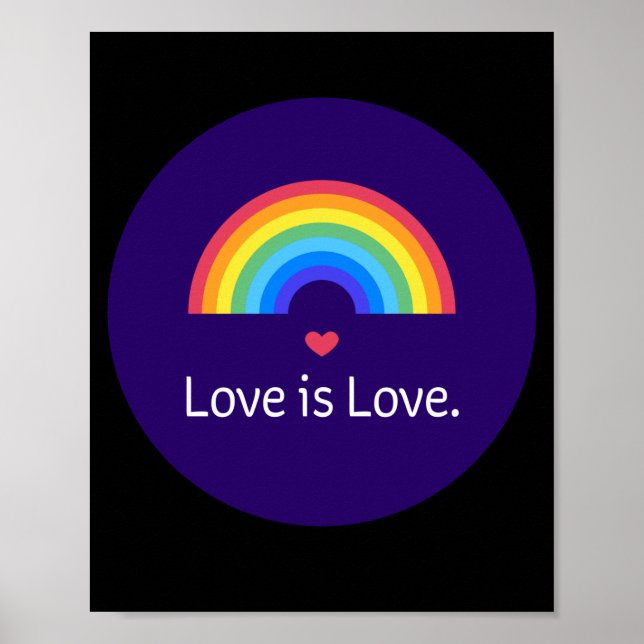 Love is love. LGBT+PRIDE. Queer. Poster (Front)