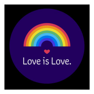 Love is love. LGBT+PRIDE. Queer. Poster