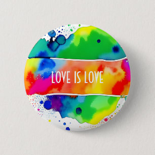 Love Is Love LGBT Pride Rainbow 6 Cm Round Badge