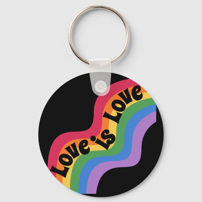  Love is love. LGBT+pride. Rainbow. Key Ring (Front)