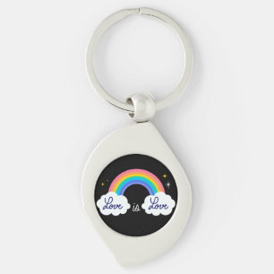 Love is love. LGBT+pride. Rainbow  Keychain