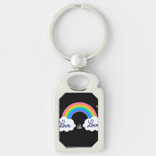 Love is love. LGBT+pride. Rainbow  Keychain
