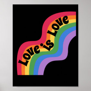 Love is love. LGBT+pride. Rainbow love. Poster