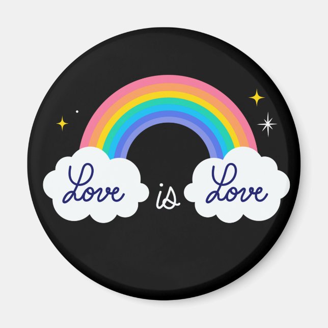 Love is love. LGBT+pride. Rainbow    Magnet (Front)