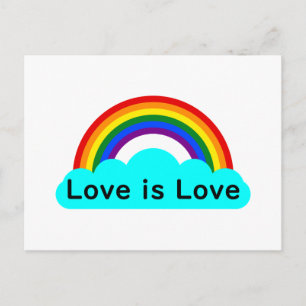 Love is Love - LGBT Rainbow Postcard
