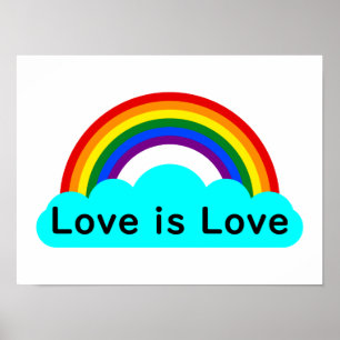 Love is Love - LGBT Rainbow Poster