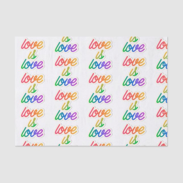 Love is love LGBT Tissue Paper (Front)