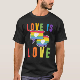 Love is Love LGBTQ Pride Cute Gay Lesbian Bi Trans T-Shirt