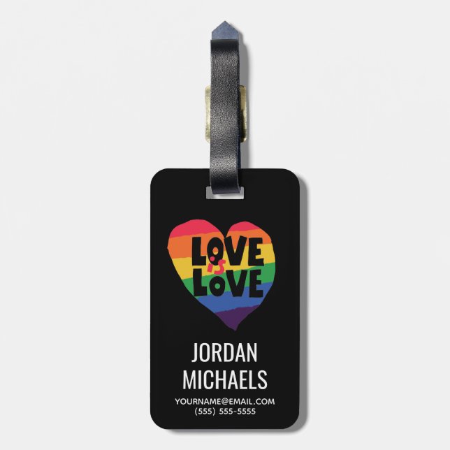 Love is Love Luggage Tag (Back Vertical)