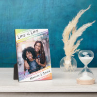 Love is Love Modern Rainbow Add Your Photo & Names