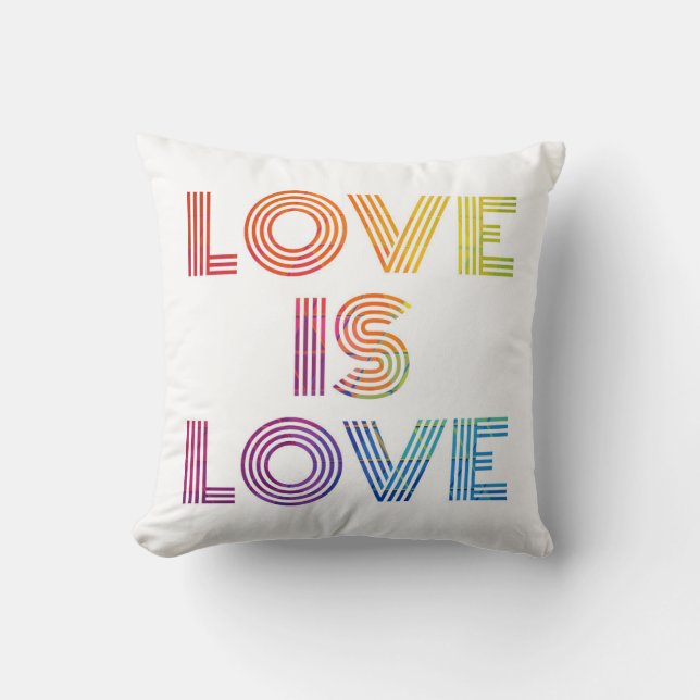 Love is Love | Modern Stripes Cushion (Front)