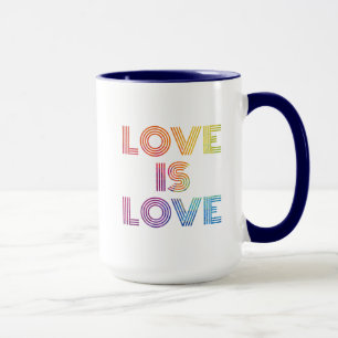 Love is Love   Modern Stripes Mug