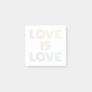 Love is Love   Modern Stripes Post-it Notes