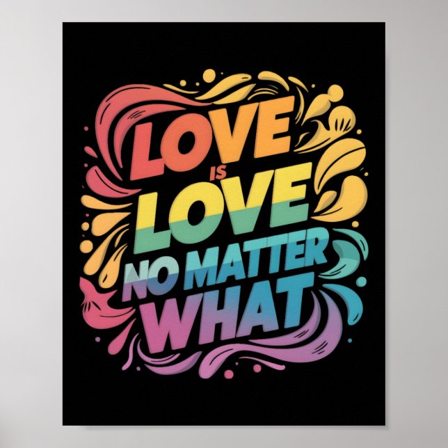 Love Is Love No What Sticker  Poster (Front)
