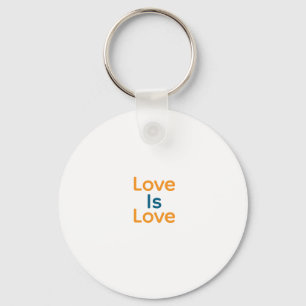 Love is love orange blue colourful pride LGBTQ gay Key Ring