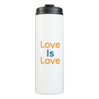 Love is love orange blue colourful pride LGBTQ gay