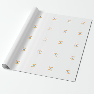 Love is love orange blue colourful pride LGBTQ gay Wrapping Paper