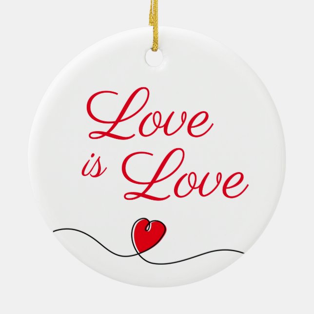Love Is Love  Ornament (Back)