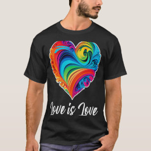 Love is Love Outfit for Valentines Day LGBTQ Gay L T-Shirt