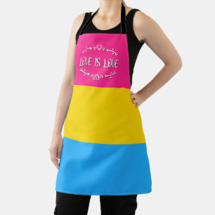 Love is Love Pansexual Pride Flag Apron