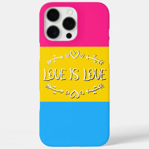 Love is Love Pansexual Pride Flag iPhone 16 Pro Max Case
