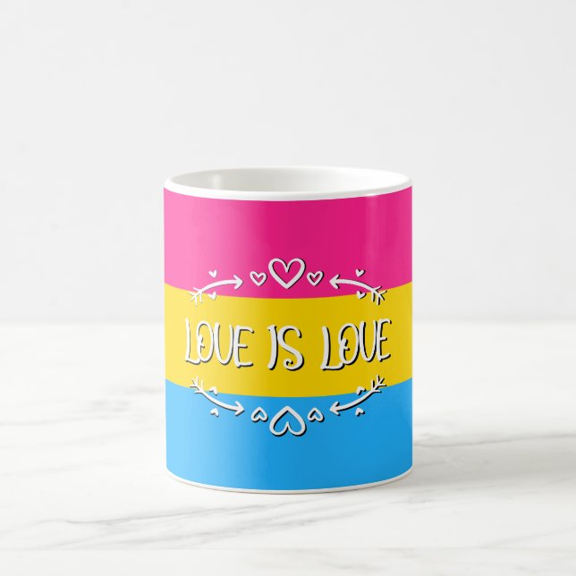 Love is Love Pansexual Pride Flag Mug (Center)