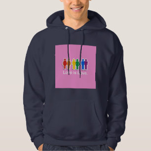 LOVE IS LOVE PINK HOODIE