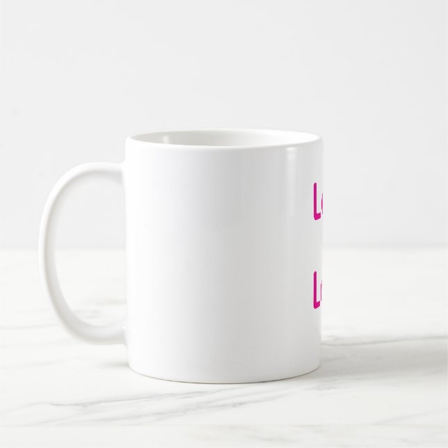 Love is love pink purple colourful pride LGBTQ gay Coffee Mug (Left)