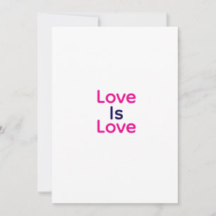 Love is love pink purple colourful pride LGBTQ gay Invitation