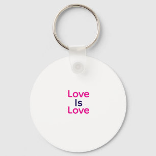 Love is love pink purple colourful pride LGBTQ gay Key Ring