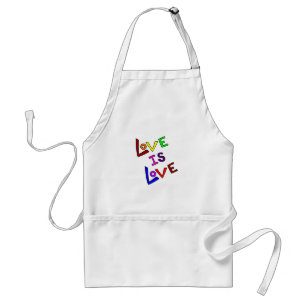 LOVE IS LOVE (Plain and Simple - angled) ~ Standard Apron