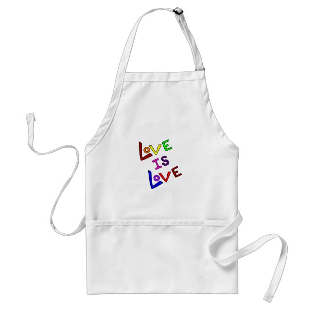 LOVE IS LOVE (Plain and Simple - angled) ~ Standard Apron (Front)