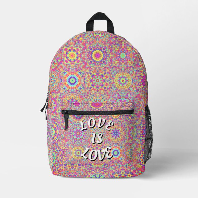 Love Is Love Pride Air Freshener Printed Backpack (Front)