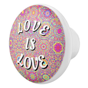 Love Is Love Pride Ceramic Knob