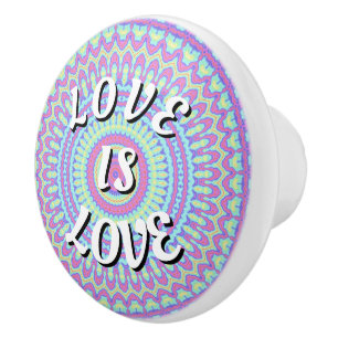 Love Is Love Pride Ceramic Knob