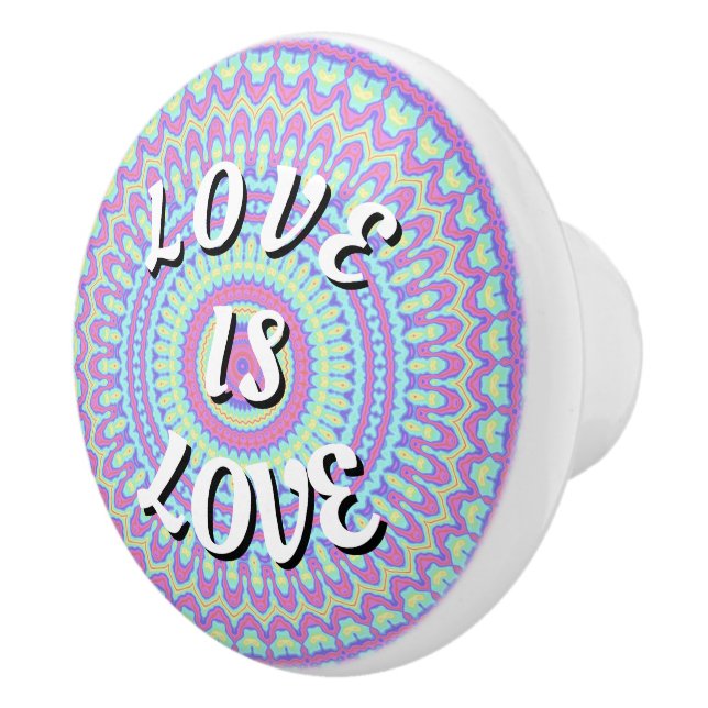 Love Is Love Pride Ceramic Knob (Right)