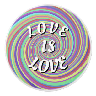 Love Is Love Pride Ceramic Knob