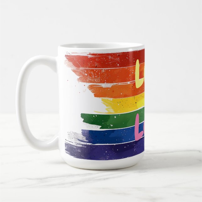 Love is Love, Pride design Coffee Mug (Left)