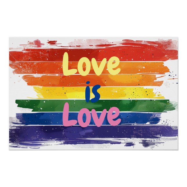 Love is Love, Pride design Poster (Front)