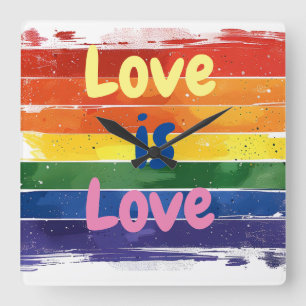 Love is Love, Pride design Square Wall Clock