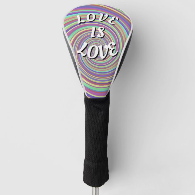 Love Is Love Pride Golf Head Cover (Front)
